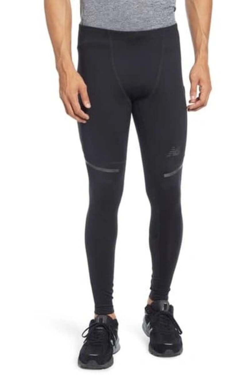 New Balance Impact Run Men’s Small Black Reflective Running Tights  NWT